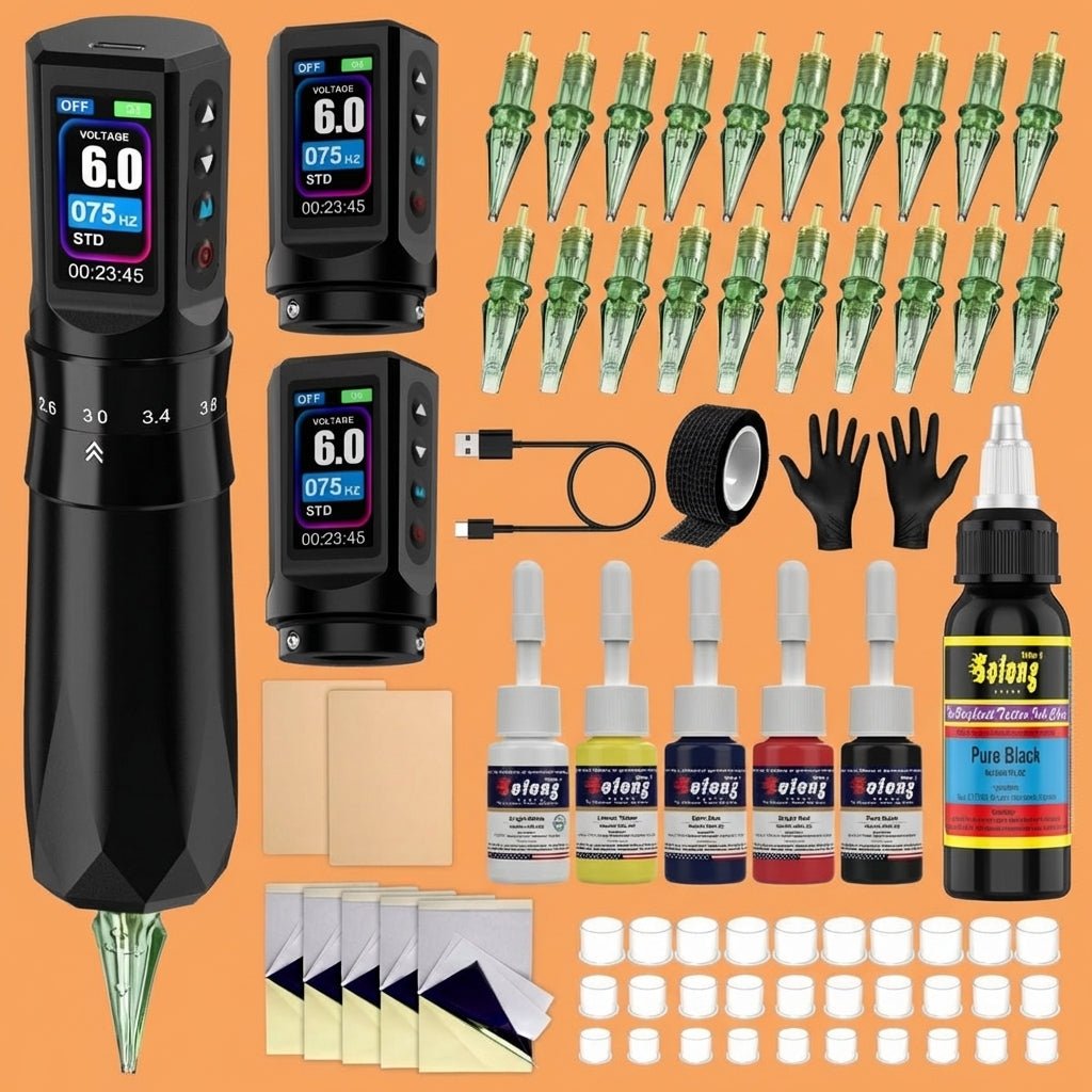 Wireless Tattoo Pen Kit 2 Batteries EF - TKE751A - 1 - Tattoo Unleashed