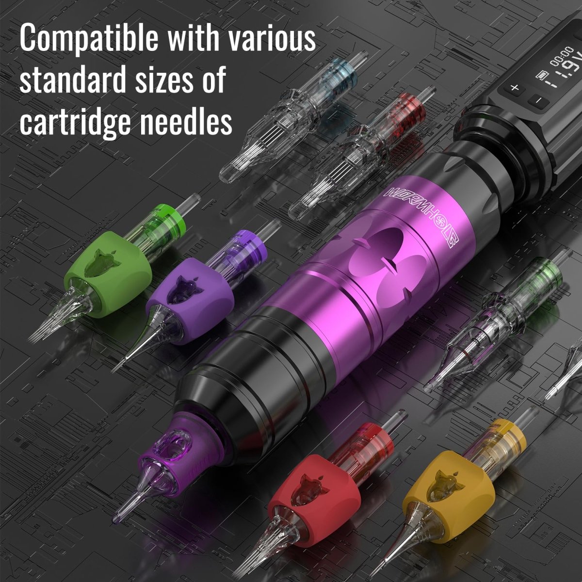 Wireless Tattoo Pen Kit By Wormhole with 2 Batteries WTK293 - Tattoo Unleashed