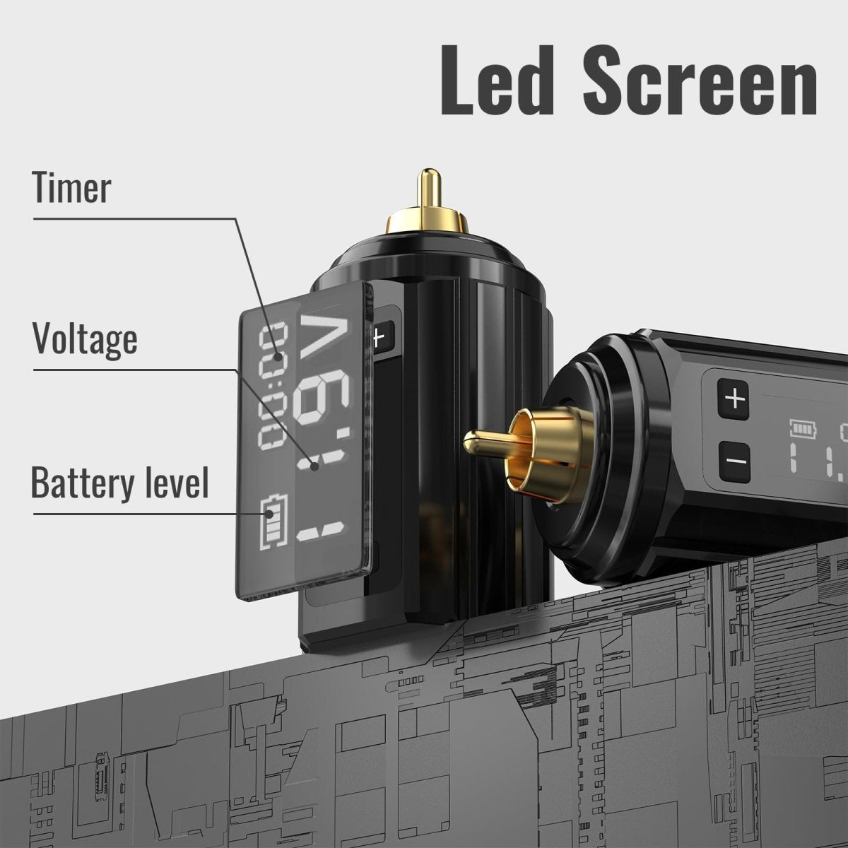 Wireless Tattoo Pen Kit By Wormhole with 2 Batteries WTK293 - Tattoo Unleashed