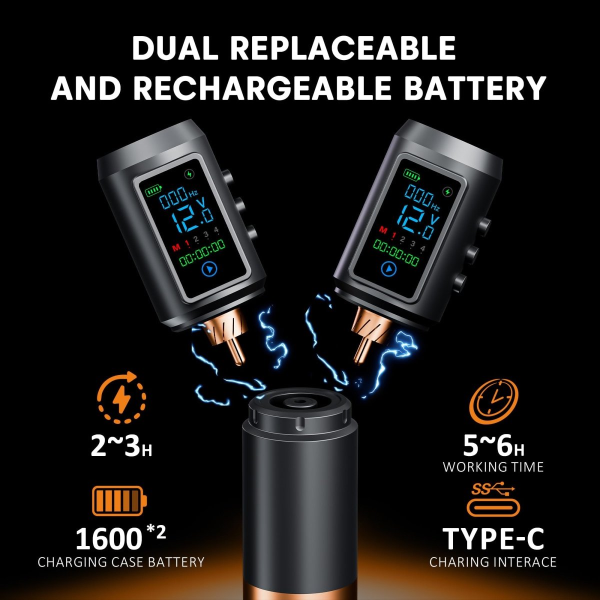 Wireless Tattoo Pen Kit Dual Batteries By Emrice DY32 - Tattoo Unleashed