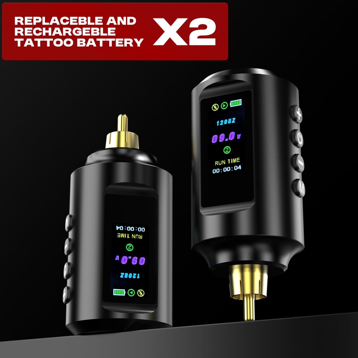 Wireless Tattoo Pen Machine Kit 2 Batteries EF - TKP752A - 2 - Tattoo Unleashed