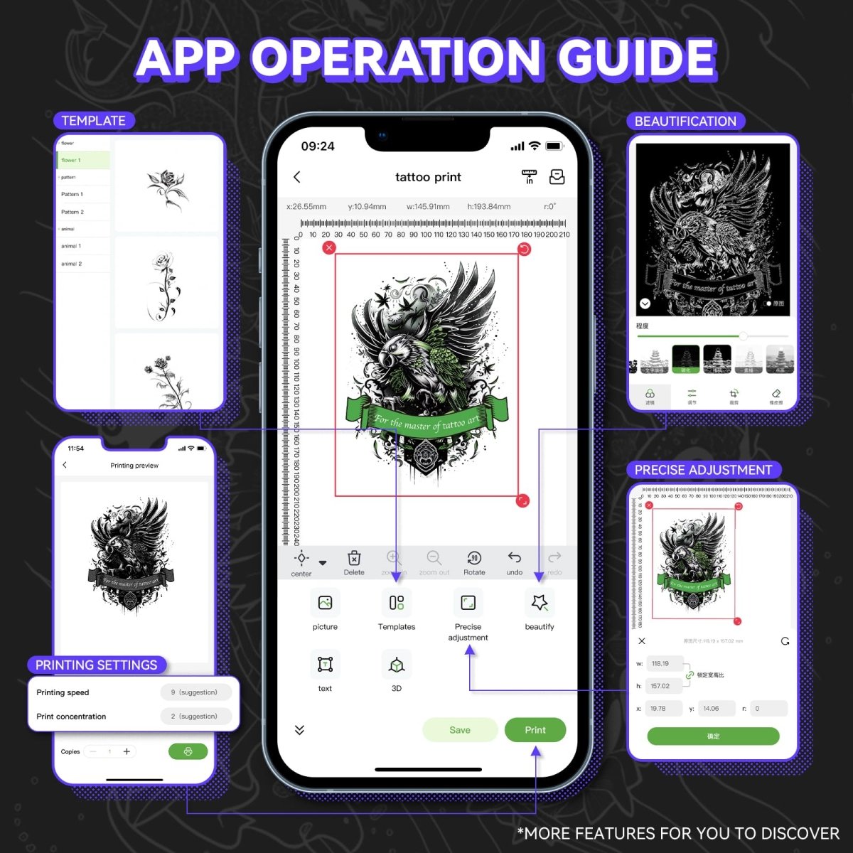 Wireless Tattoo Stencil Printer by PeriPage P90 - Tattoo Unleashed
