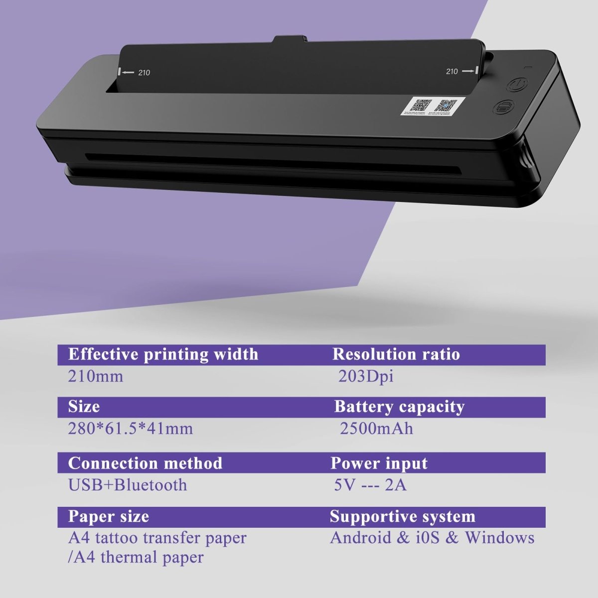 Wireless Tattoo Stencil Thermal Printer by Hawink - T106ZKIT - US - Tattoo Unleashed
