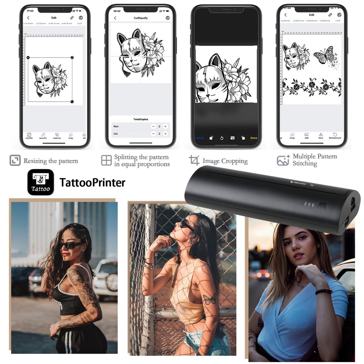 Wireless Tattoo Transfer Printer By QIKIZAXE with 10 Transfer Papers - Tattoo Unleashed