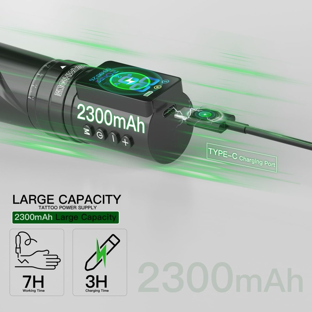 Wormhole Wireless Tattoo Gun Kit 7 - Stroke WTK315 - Tattoo Unleashed