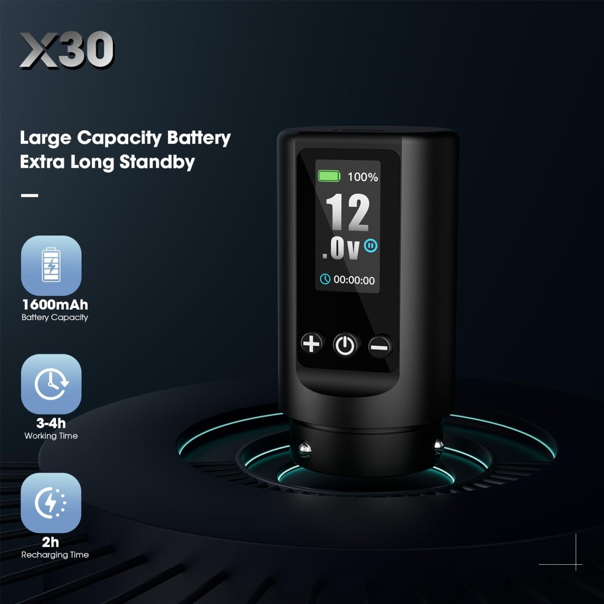 X30 Wireless Tattoo Pen Machine with Extra Battery - Tattoo Unleashed