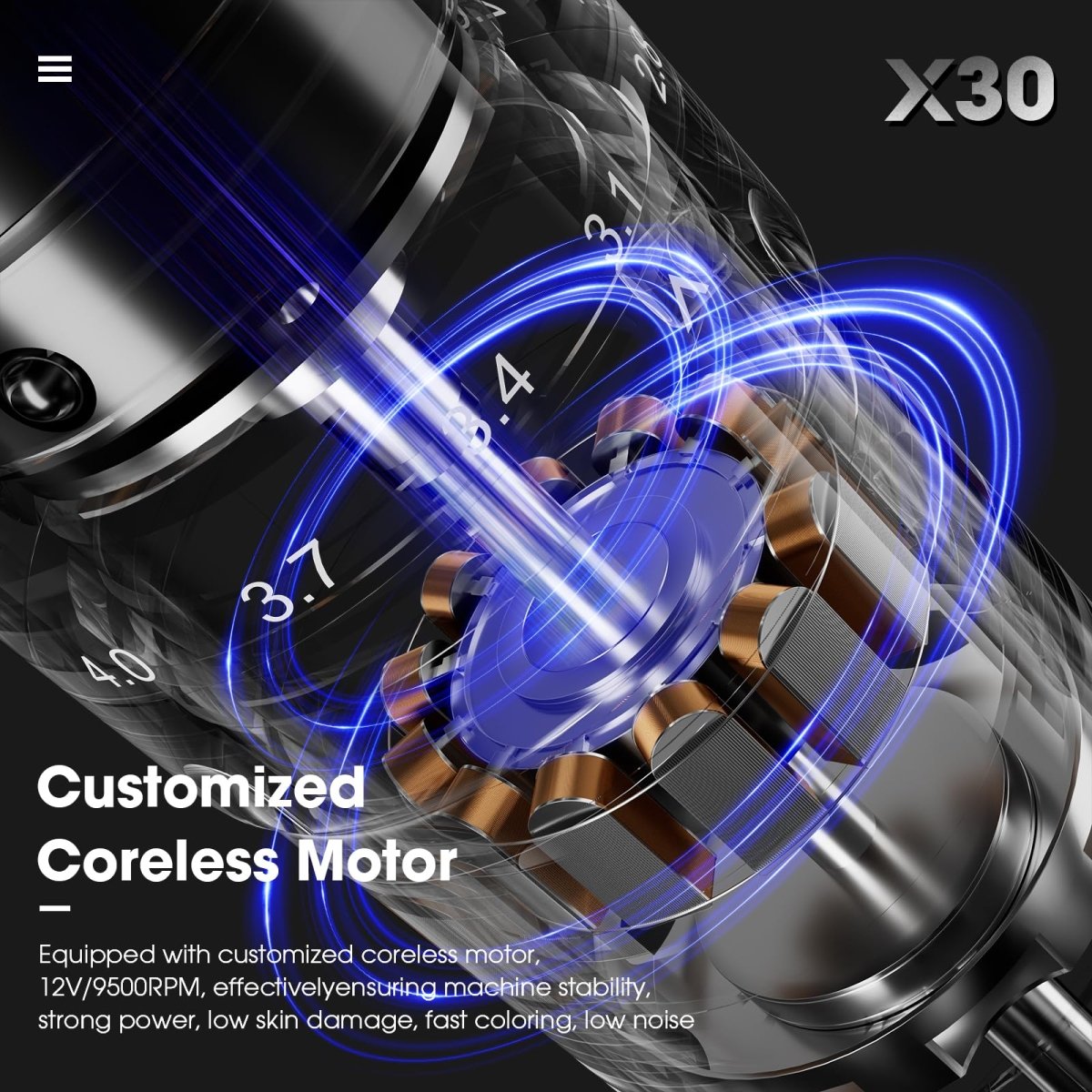 X30 Wireless Tattoo Pen Machine with Extra Battery - Tattoo Unleashed
