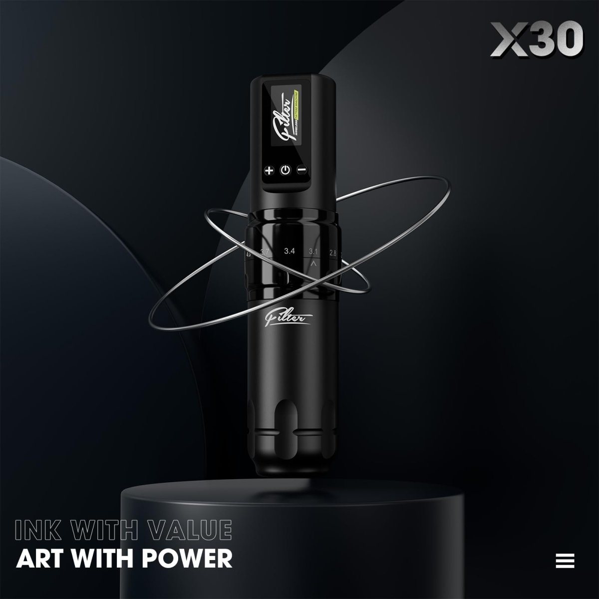 X30 Wireless Tattoo Pen Machine with Extra Battery - Tattoo Unleashed