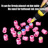 Yilong Pink Disposable Tattoo Ink Caps Skull with Stable Base - 100pcs - Tattoo Unleashed