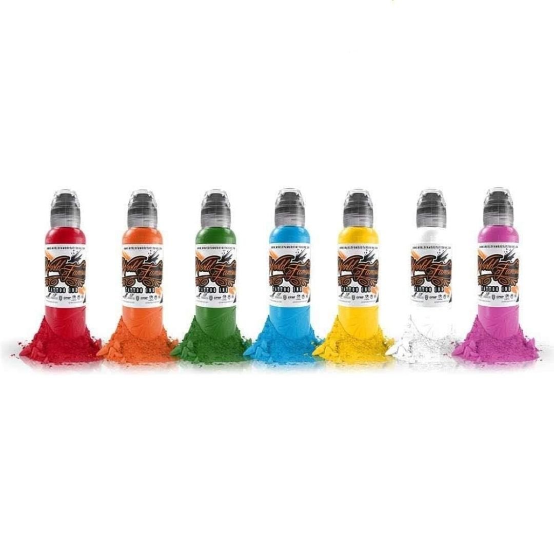 World Famous Tattoo Ink - 7 Color - 0.5 oz