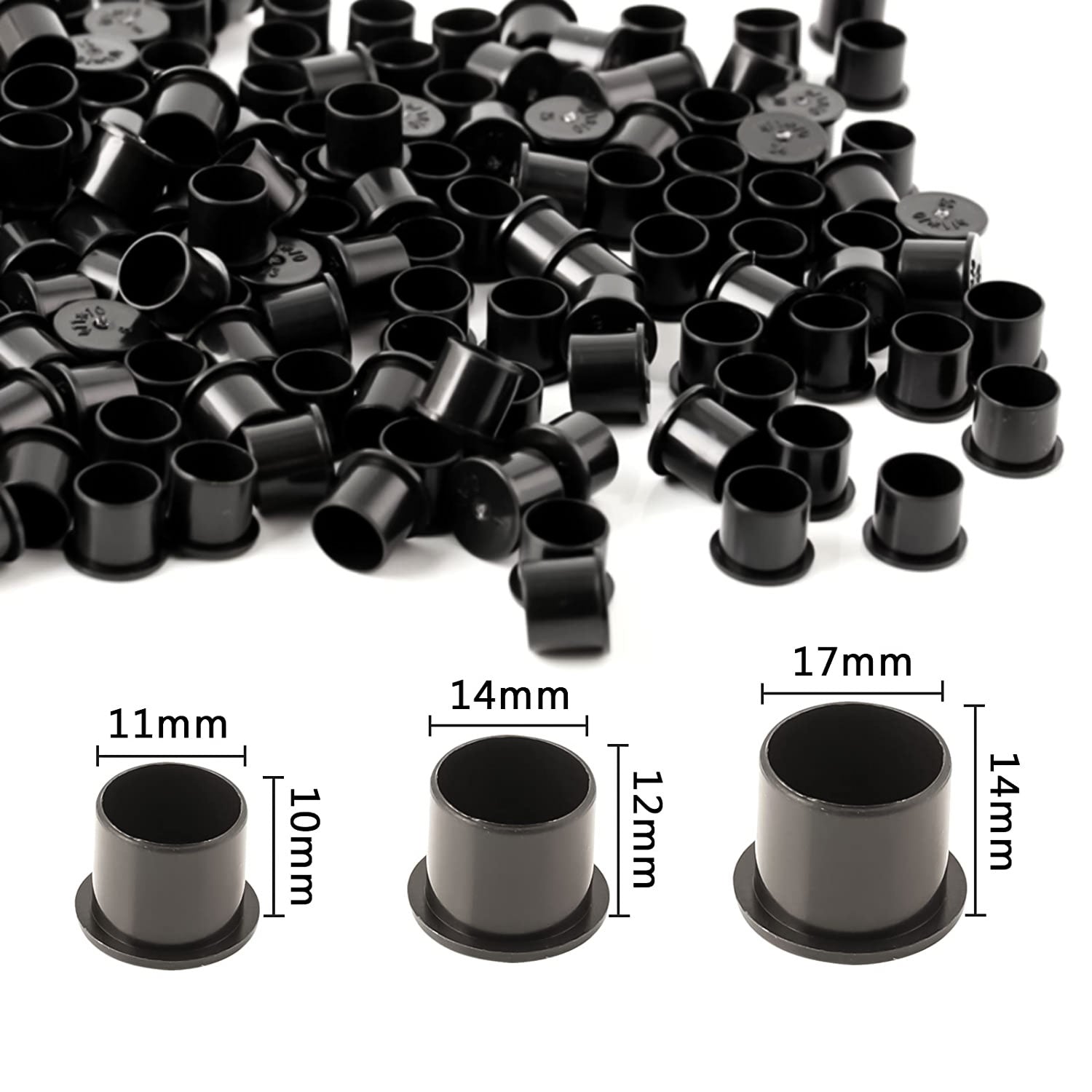 300pcs Mixed Tattoo Ink Caps With Base