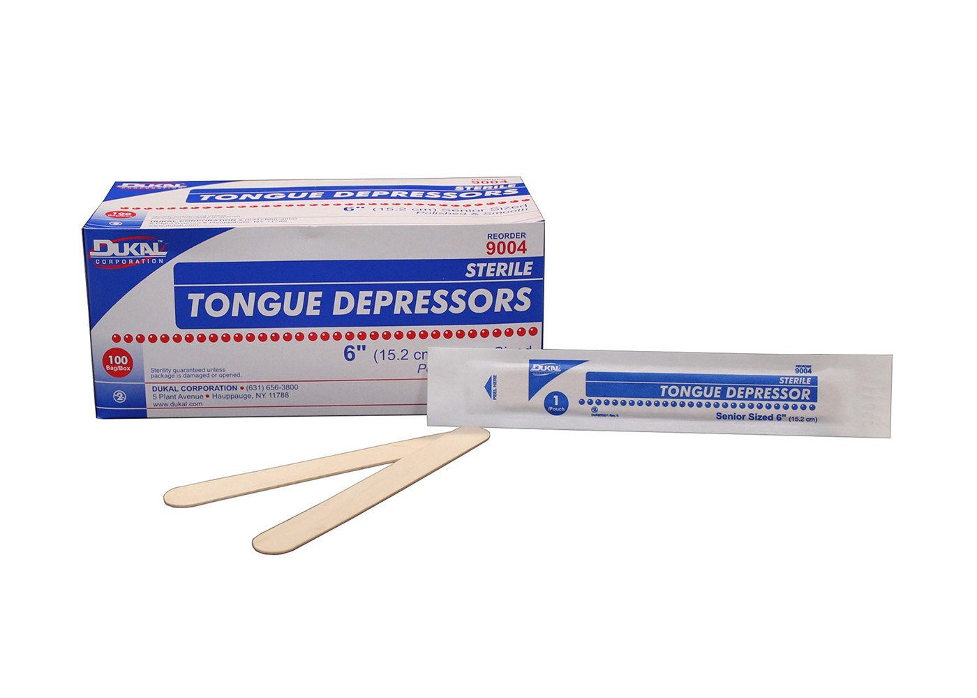 6-Inch Tongue Depressors - Dukal (100pcs)