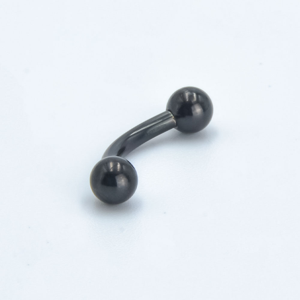 Eyebrow Curved Barbell with Two Circular Balls