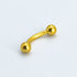 Gold Steel Curved Barbell - 14GA & 16GA