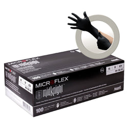 MICROFLEX Black Nitrile Gloves (100pcs/box)